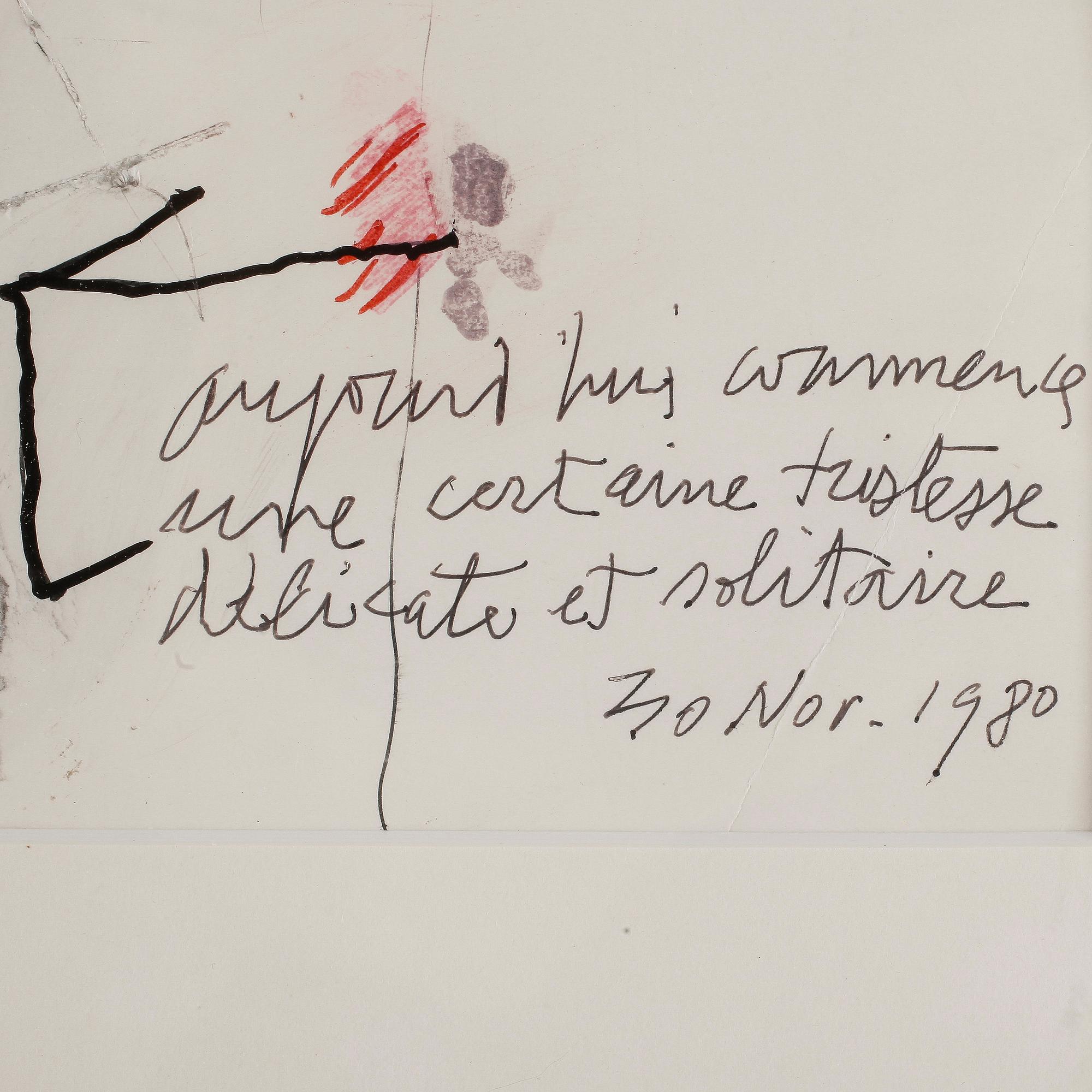 JAMES COIGNARD, blandteknik, signerad, daterad 30 nov 1980.