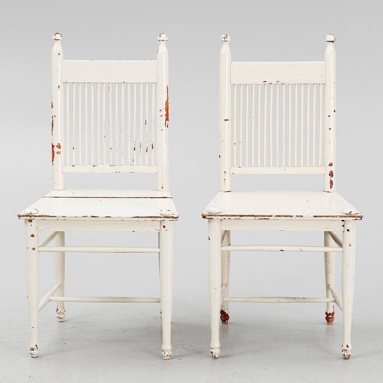 Carl Westman, chairs, 6 pcs, "Arbetarmöbeln", early 20th century.