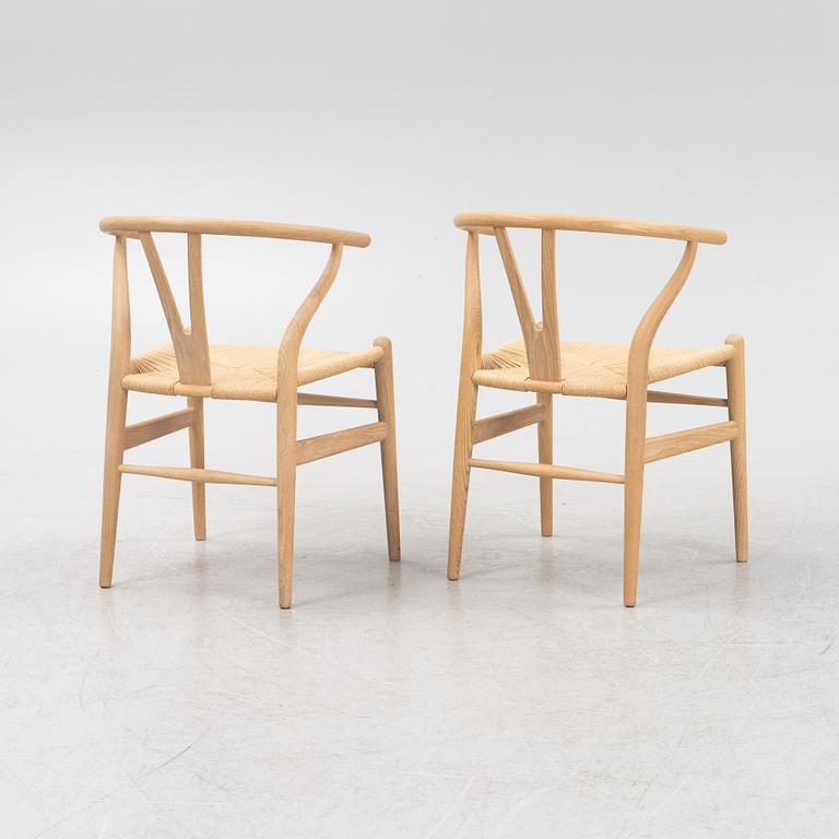 Hans J. Wegner, six model CH-24 chairs, Carl Hansen & Son, Odense, Denmark.