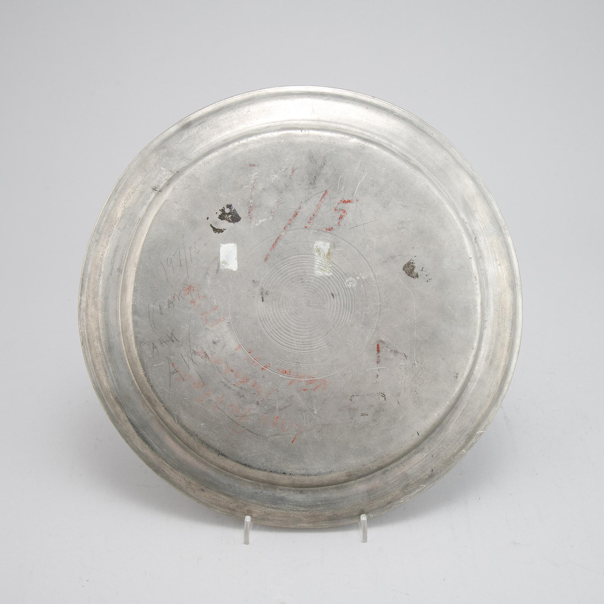 Stop, fat, kallskål, tenn, 17-och 1800-tal.