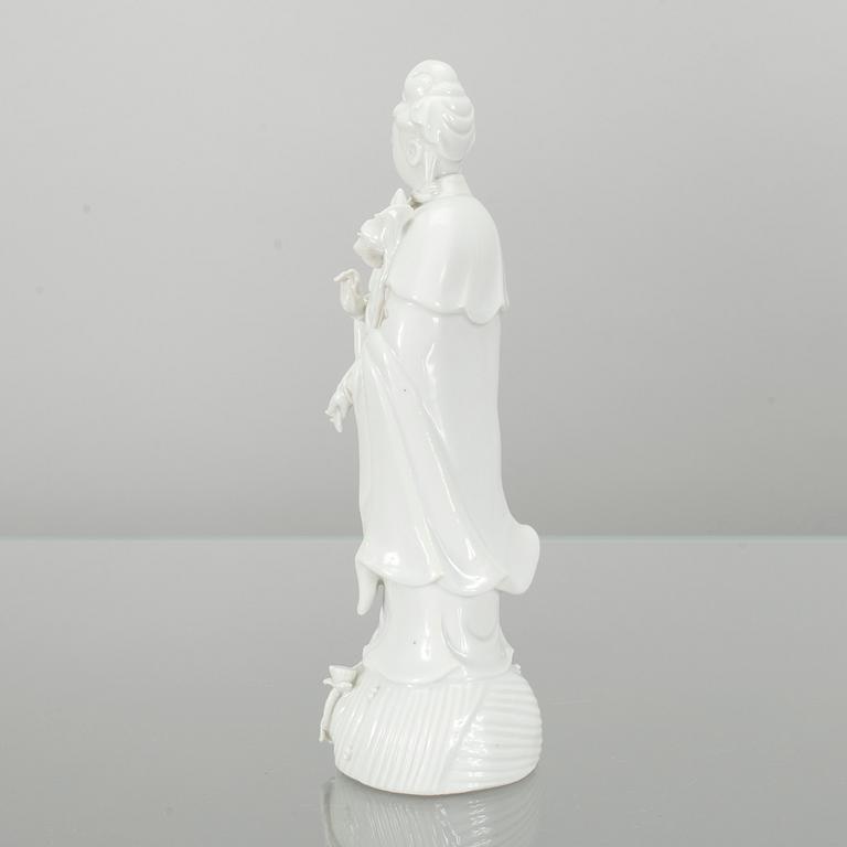 SKULPTUR, Kina, porslin, blanch de chine, 1900-talets början.