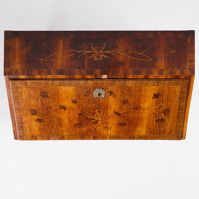 A Gustavian late 18th century secretaire attributed to Jonas Hultsten (master in Stockholm 1773-1794).