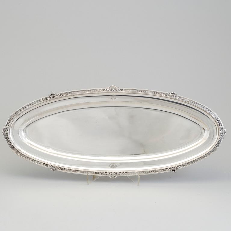 A Fabergé silver fish-dish, Moscow 1908-1917.