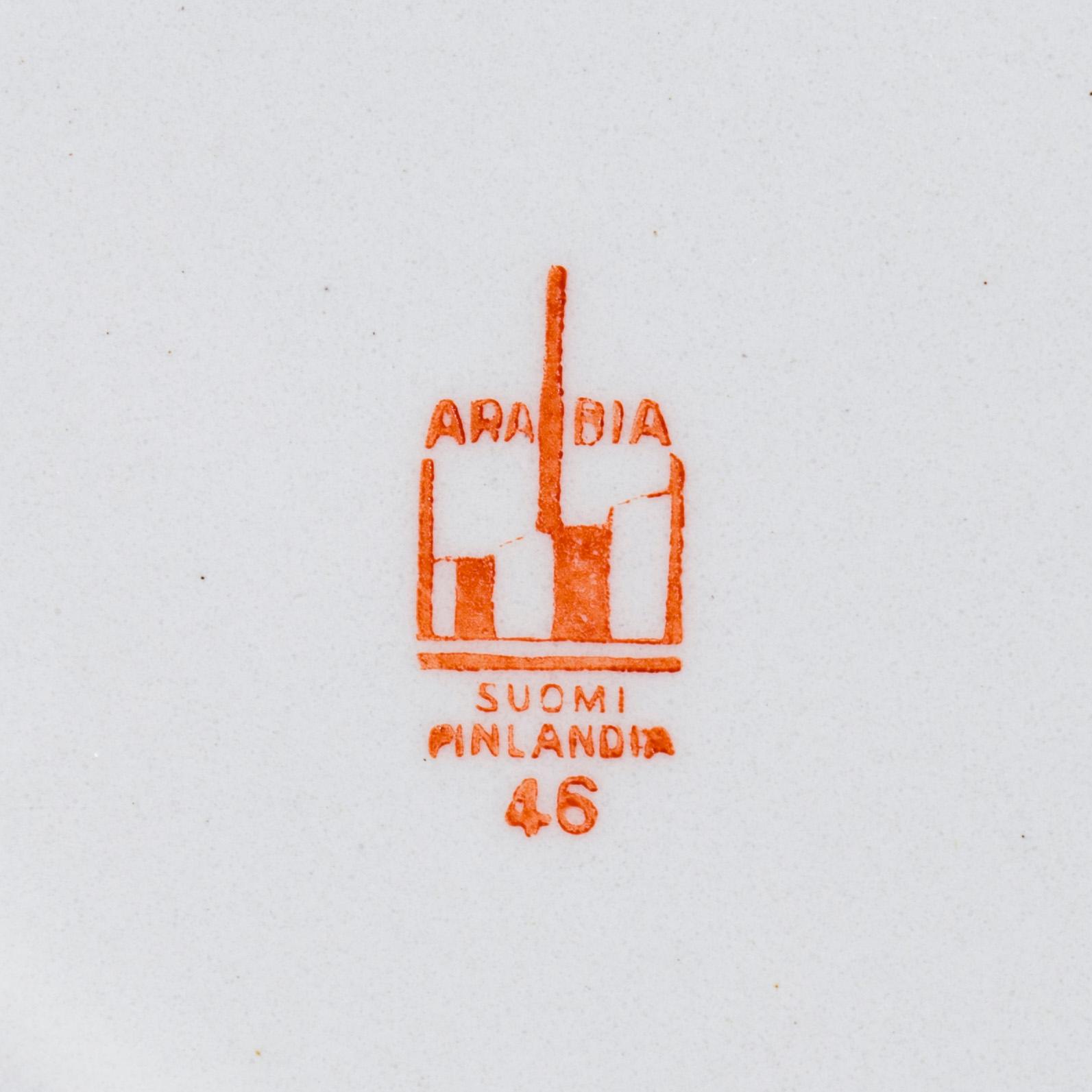 Matservis, 60 delar, "Hermes", fajans, Arabia, 1940-1945.