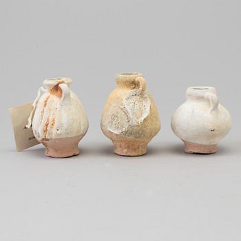 A set of three miniature jarlets, Sawankhalok, 15th Century. 'Royal Nanhai'.