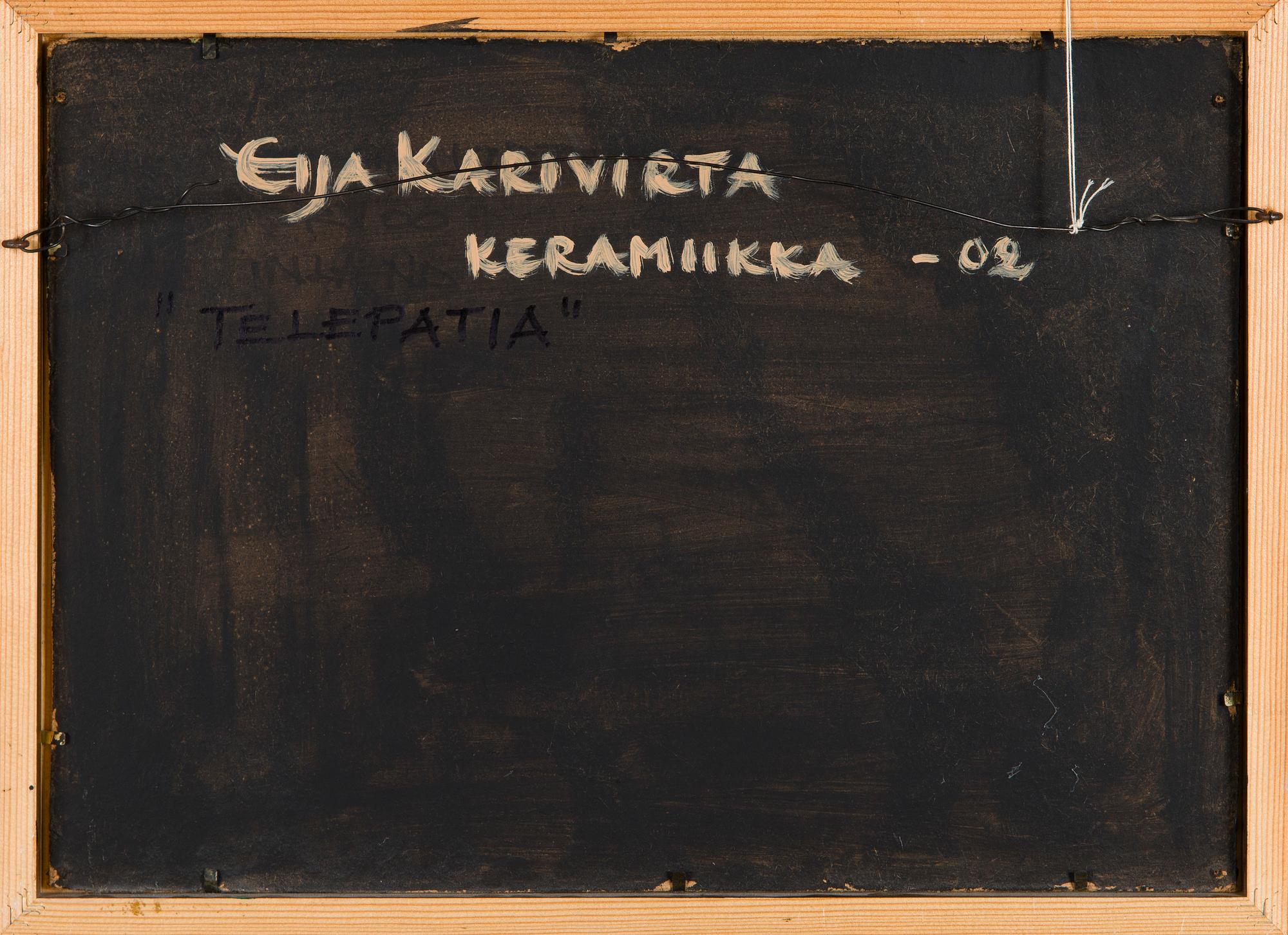 Eija Karivirta, relief, stengods, "Telepati".