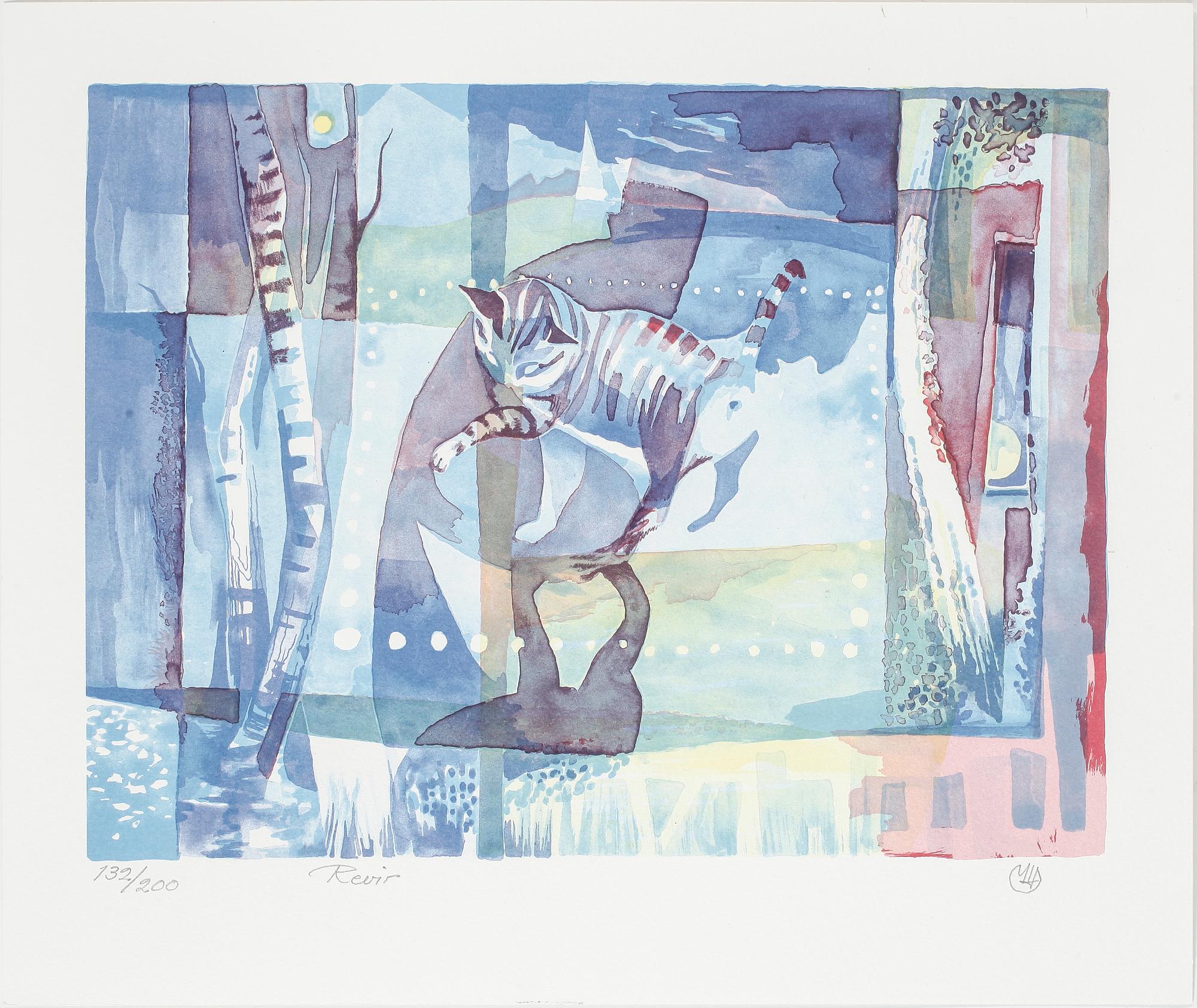 MIA LUNDQVIST, färglitografi, signerad, numrerad 132/200.