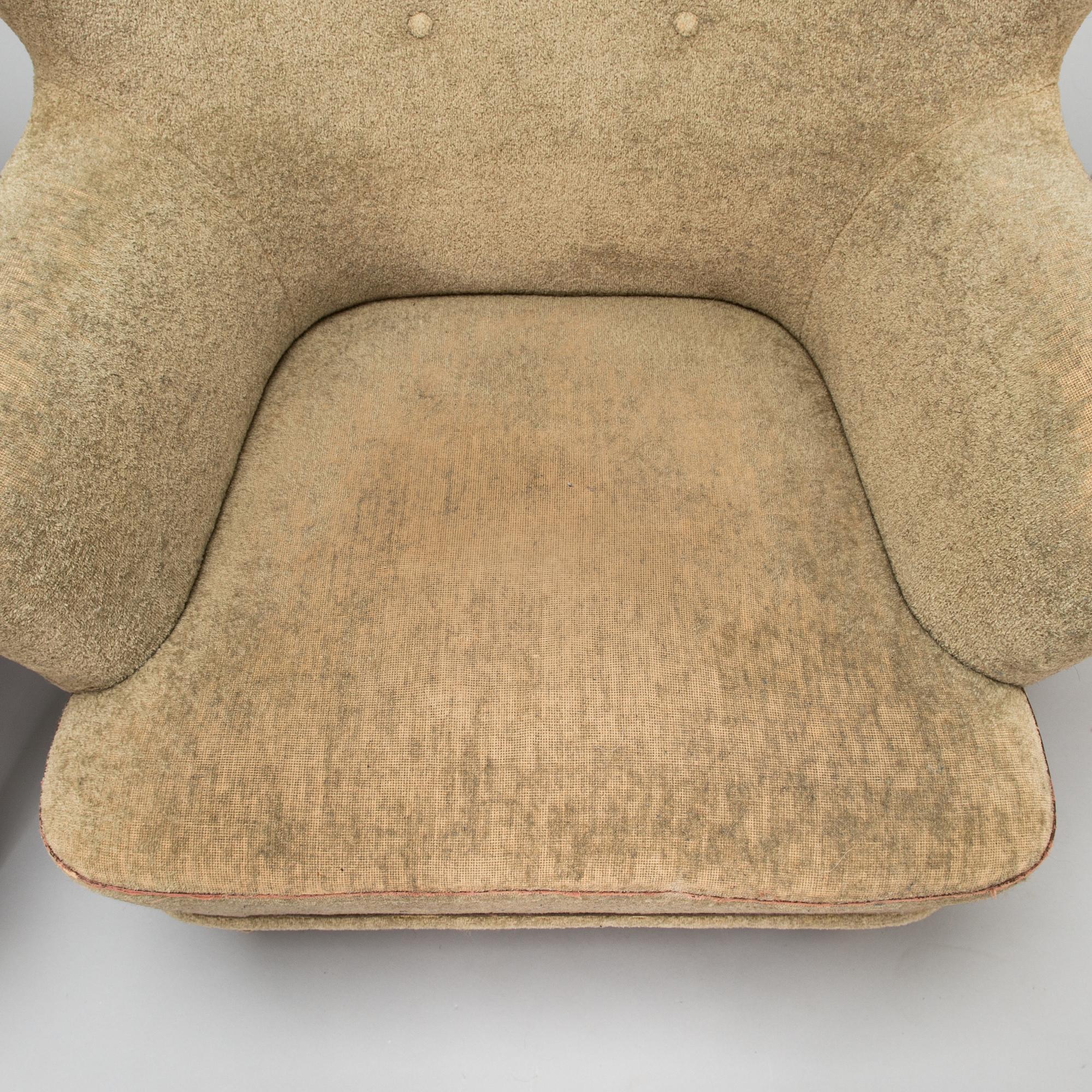 Ilmari Lappalainen, a pair of mid-20th-century 'Laila' armchairs for Asko, Finland.