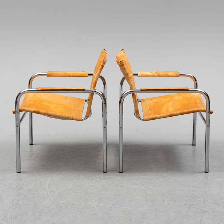 A pair of late 20th century  'Klinte' easy chairs by Tord Björklund, for IKEA.