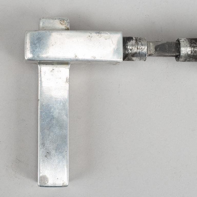 Three pairs of chrome door handles, 1930's.