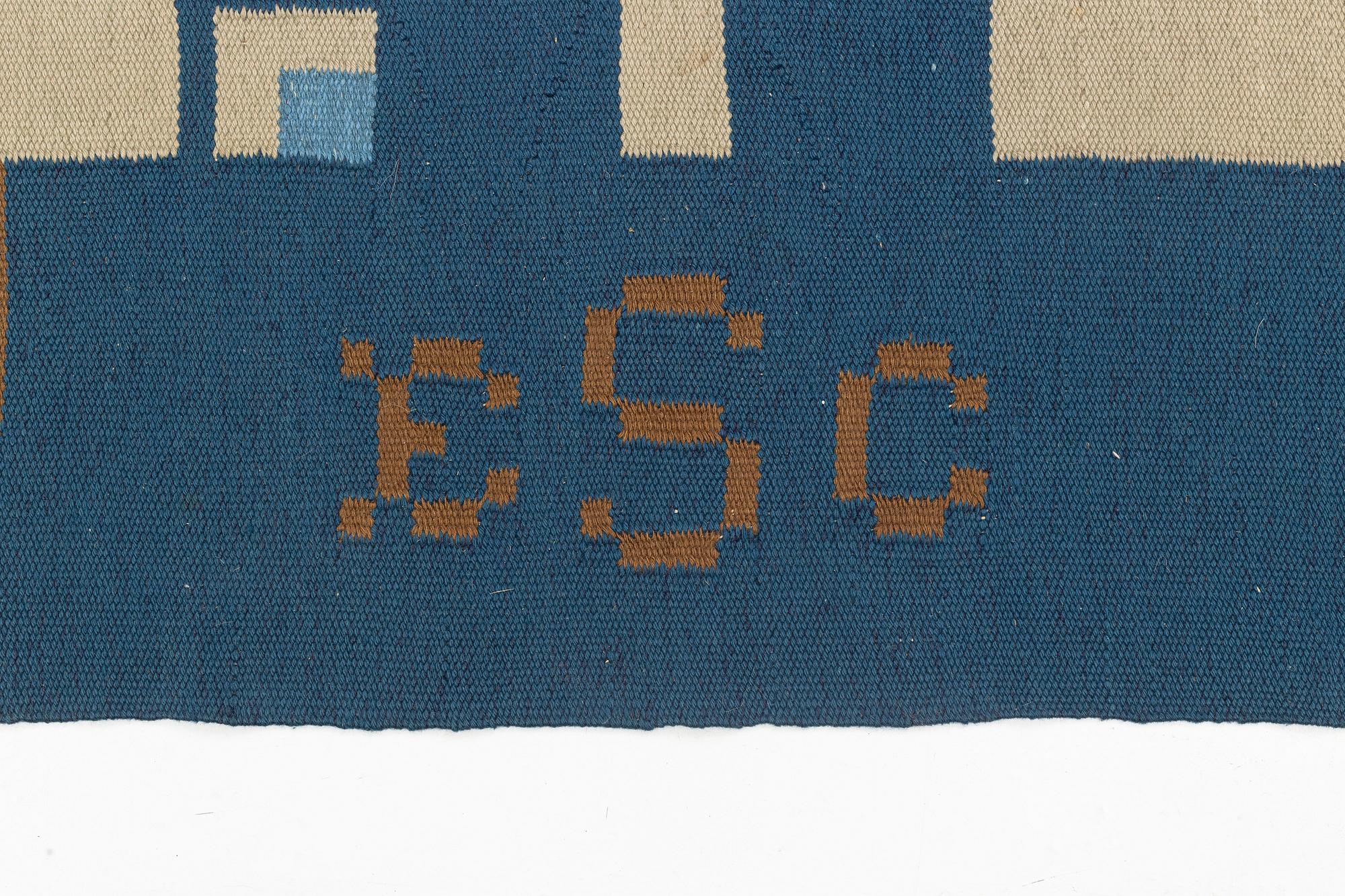 A flat weave carpet, Sweden, dated 1936, c. 370 x 260 cm.