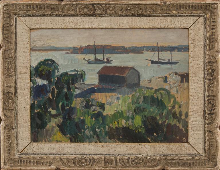 NISSE ZETTERBERG, olja på pannå, monogramsignerad samt a tergo daterad 1950.