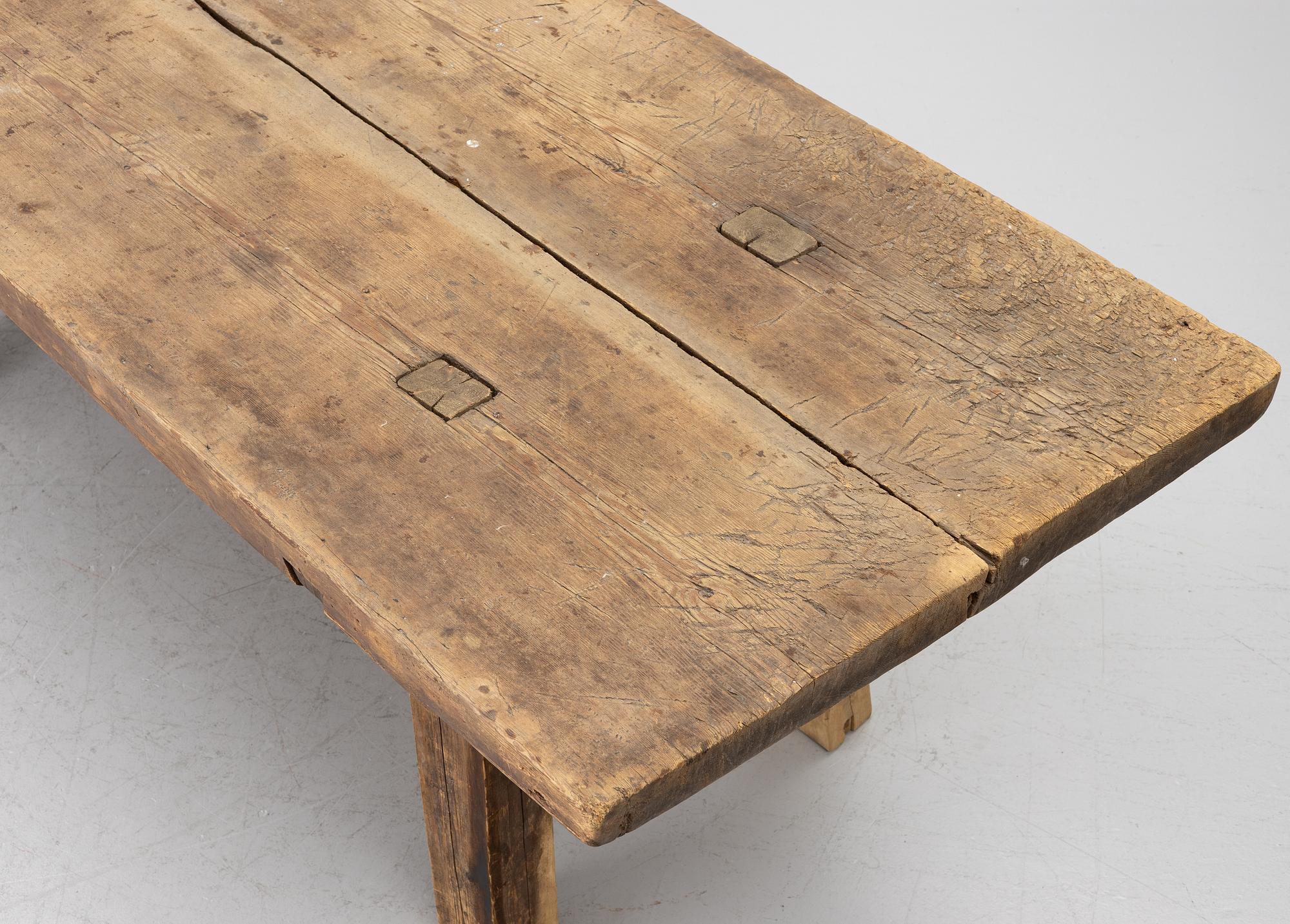 Table, folk art, so-called “Hedningabord”, 18th/19th century.