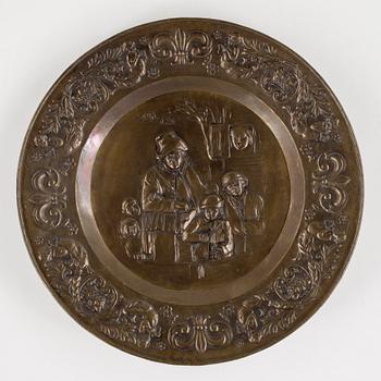 DEKORATIONSFAT, ett par, mässing, 1900-tal.
