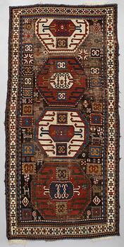 A kazak runner, South caucasus, Ca. 248 x  117 cm.
