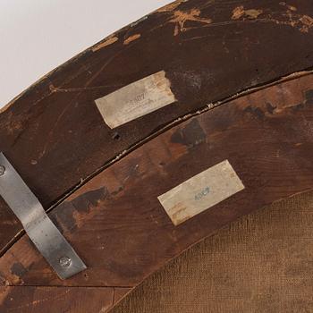 Daniel Seghers & Hendrick van Balen dä Tillskriven, Blomsterkrans med landskap med Johannes Döparen.