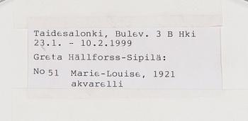 Greta Hällfors-Sipilä, "Marie-Louise".
