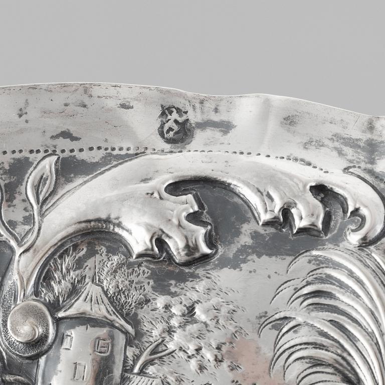 Magnus Myrman, presenterfat, silver, Norrköping (verksam 1706-1730).