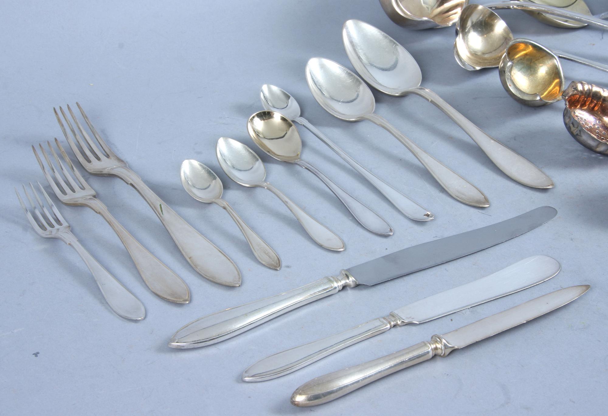 BESTICK, 122 st, nysilver, 1900-tal.