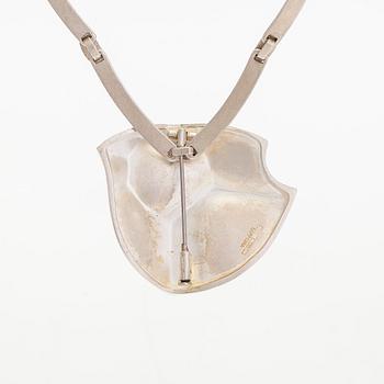 Björn Weckström, collier/brosch, "Labyrinth" sterlingsliver, Lapponia 1985.