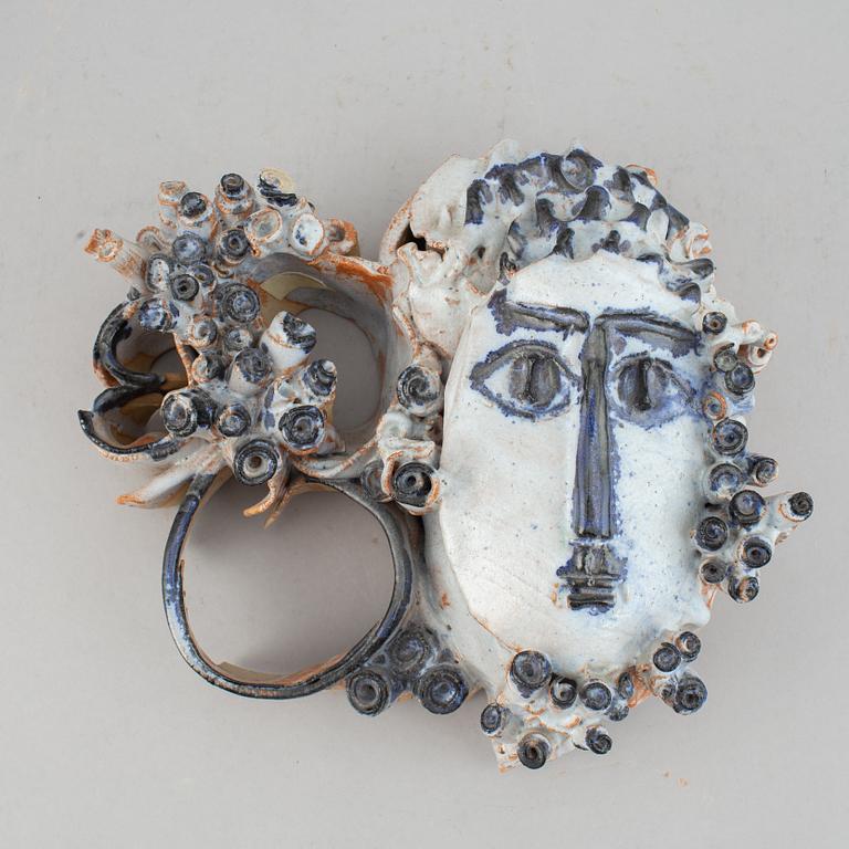 Hertha Hillfon, a ceramic wall sculpture, signed.