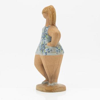 Lisa Larson, figurin, stengods, "Dora", ur serien "ABC-flickor", Gustavsberg.