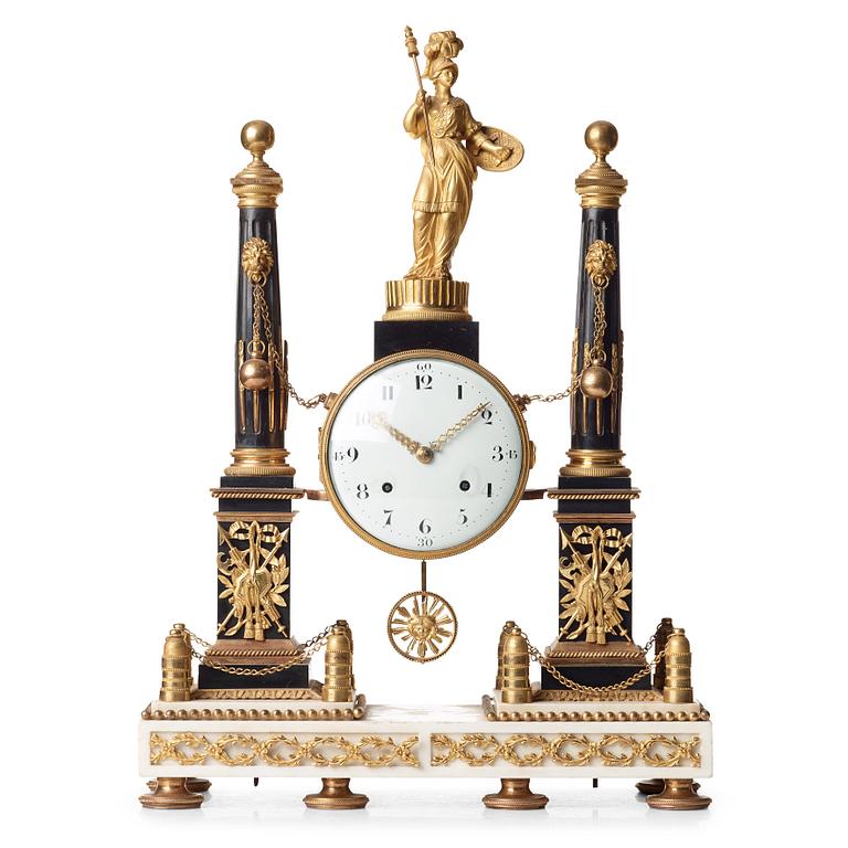 A Louis XVI late 18th century mantel clock.