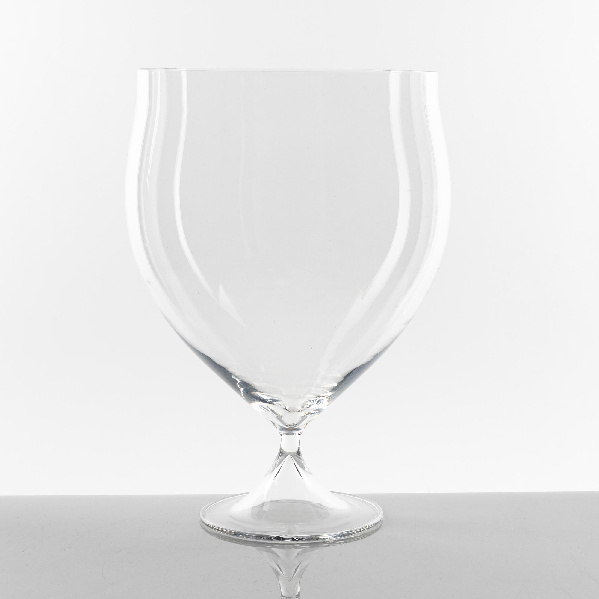 Ingeborg Lundin, bowl on foot, glass, Expo, Orrefors; Sweden.