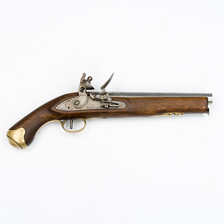 A replica flintlock pistol marked Tower Japan, second half of 20th Century.