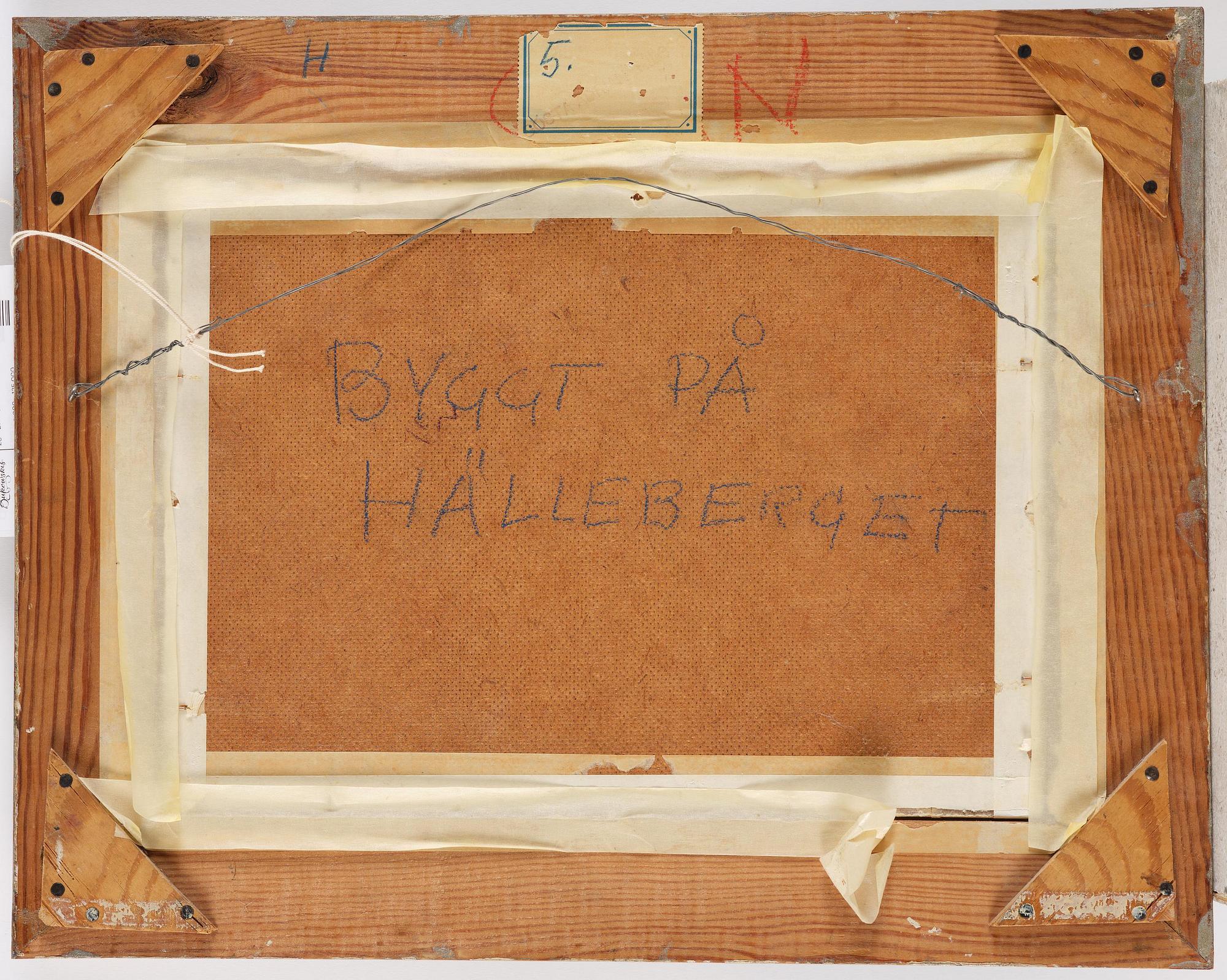 Gösta Adrian-Nilsson, "Byggt på Hälleberget".