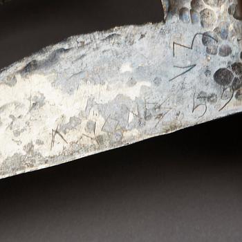 ARNE JONES, skulptur, silver, signerad och daterad -59.