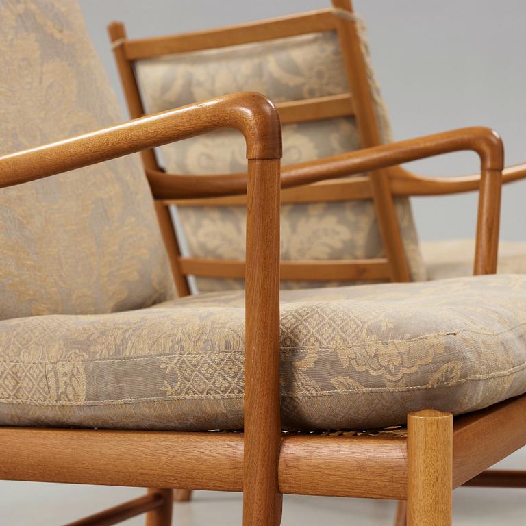 Ole Wanscher, fåtöljer, ett par "Colonial Chair", PJ-149, Poul Jeppesen, Danmark 1960-70-tal.