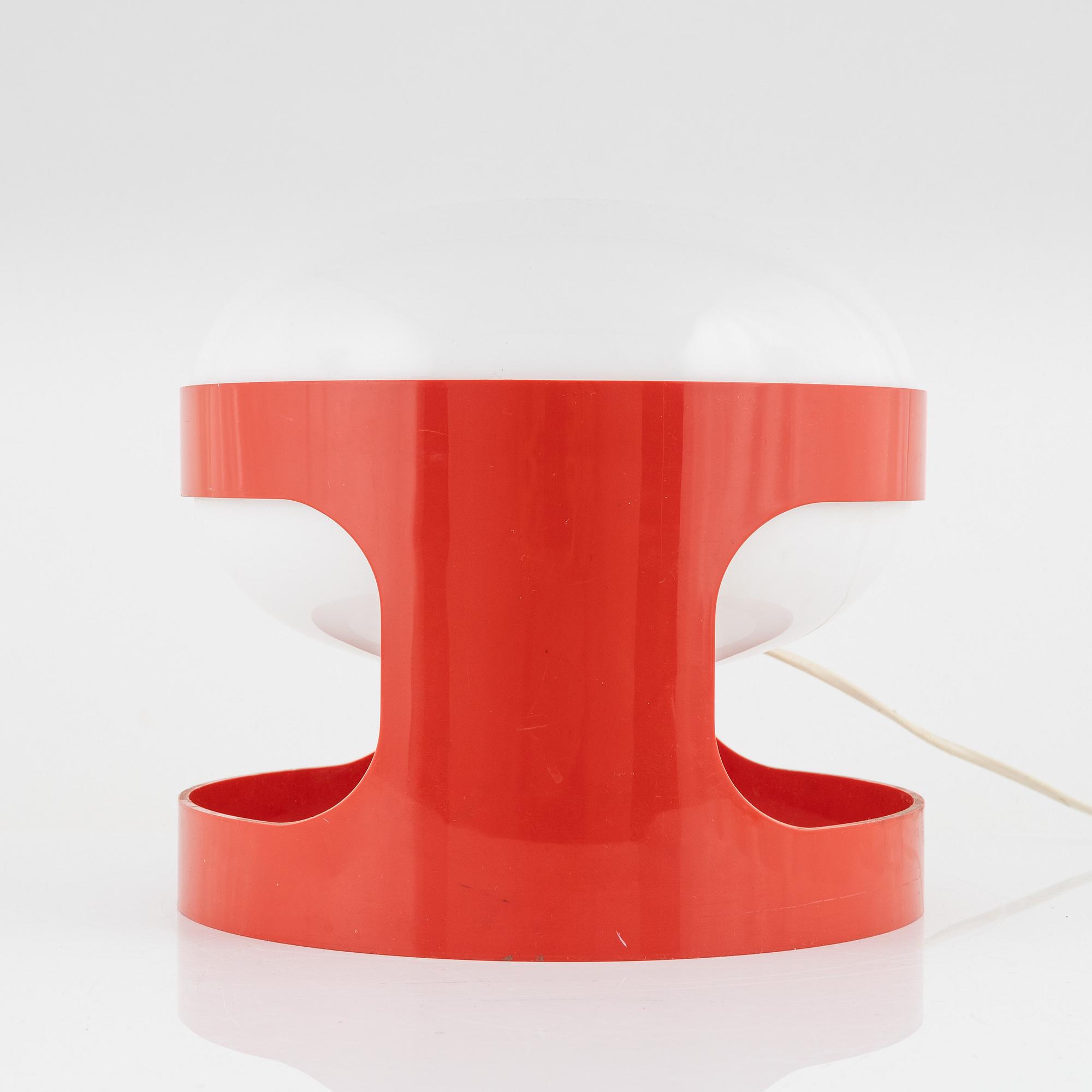 Joe Colombo, bordslampa, "Sinjet", plast, Husqvarna, 1900-talets andra hälft.