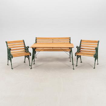 Garden set, 4 pieces, second half of the 20th century.