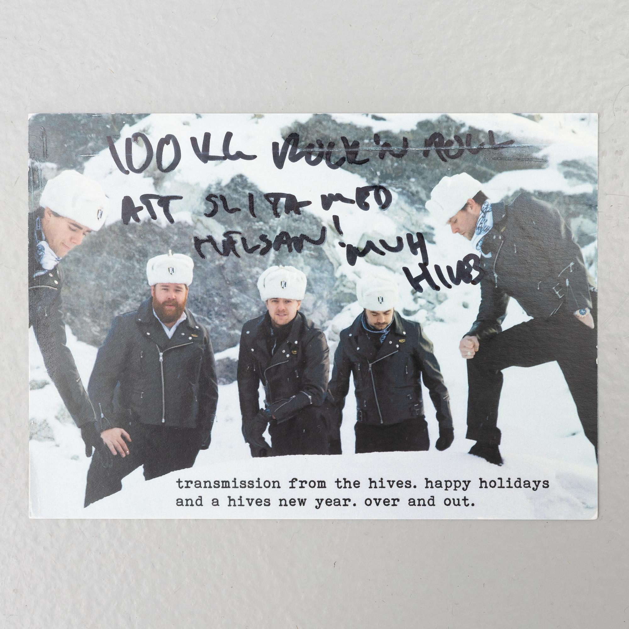 The Hives, Hiwatt "Custom 50", signed amplifier and speaker ca 2010.