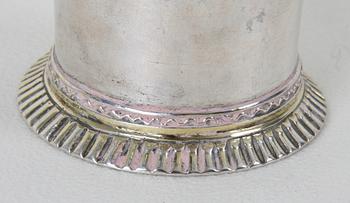 BÄGARE, silver, Daniel Poppelman (1745-1764/1771). Gävle.