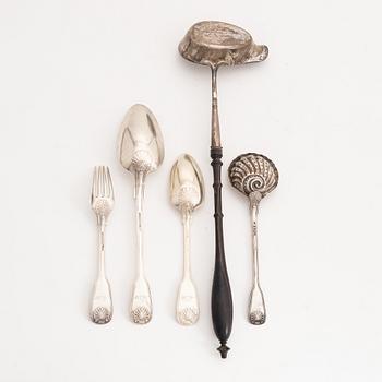 A 22-piece 'Snäck' flatware service, mark of Gustaf Möllenborg, including Stockholm 1853.