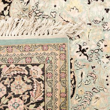 Kashmir old silk rug, approximately 330x210 cm.