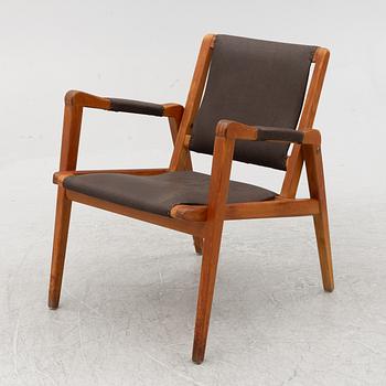Axel Larsson, fåtölj,  modell 244, Svenska Möbelfabrikerna Bodafors, 1940-50-tal.