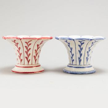 WILHELM KÅGE, a pair of 1920's earthenware pots, Gustavsberg.