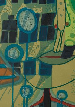 FRIEDENSREICH HUNDERTWASSER, a colour litograph with metal stamp, signed and numbered 244/250.