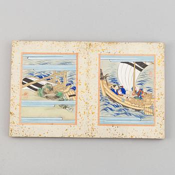 A Japanese illustrate album by unknown artist, early 20th Century.