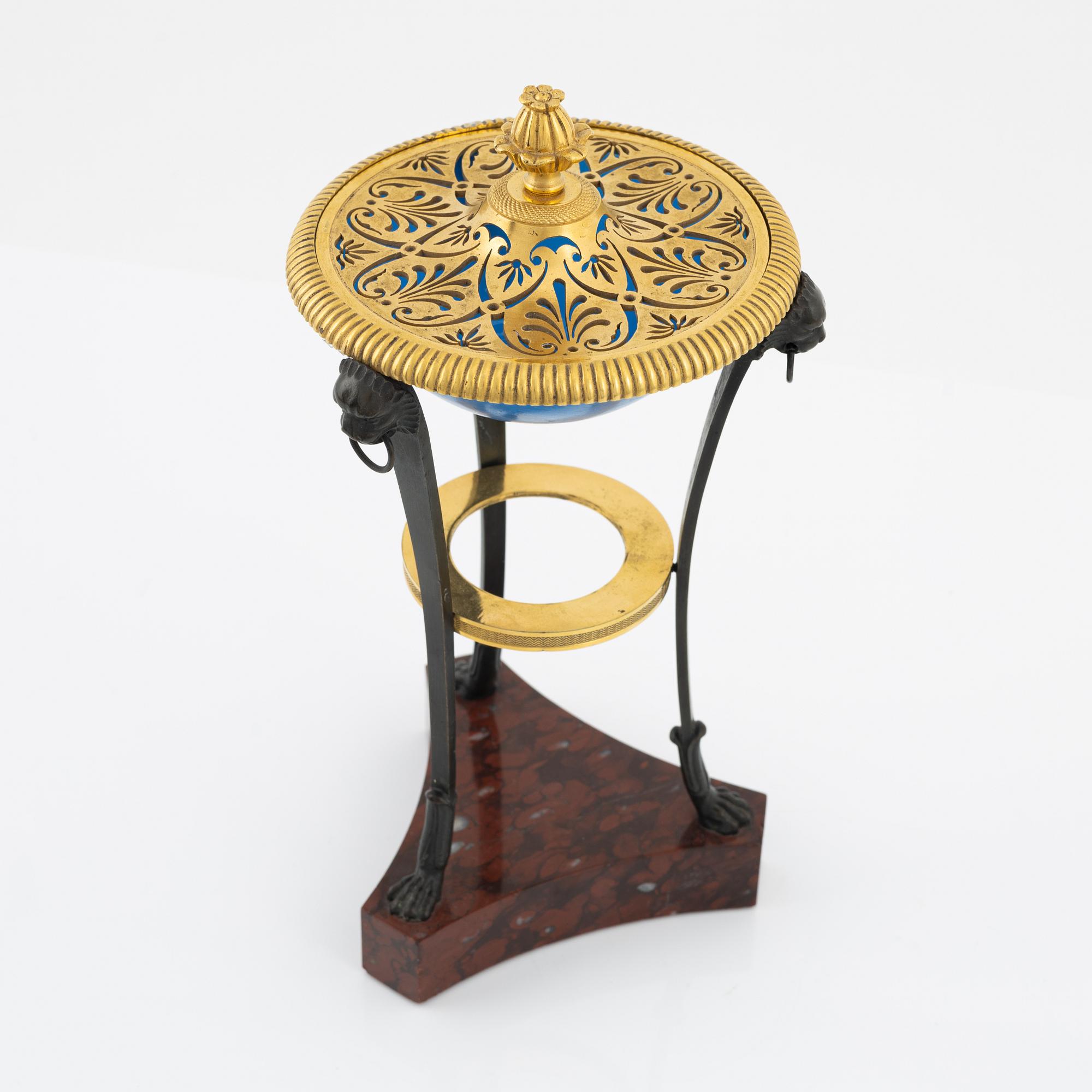 An Empire style gilt bronze censer, 20th Century.