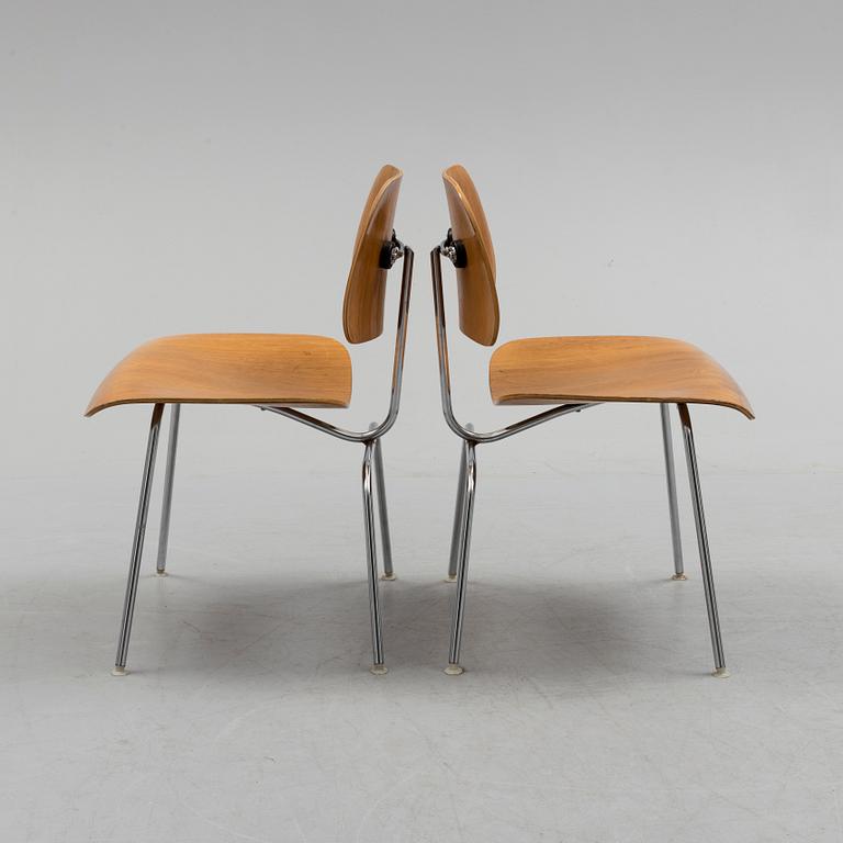 CHARLES & RAY EAMES, a pair of DCM chairs from Herman  Miller.