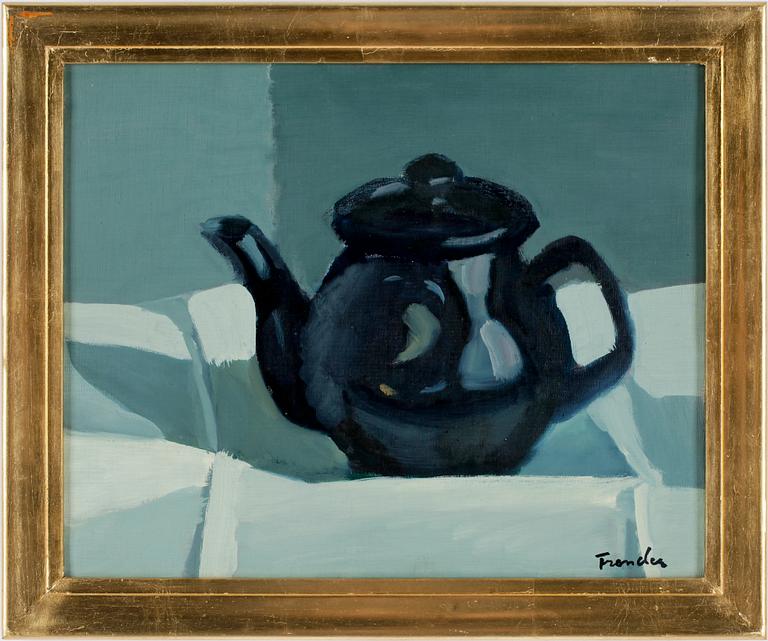 HELGE FRENDER, olja på duk, sigenrad.