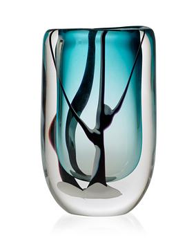 820. A Vicke Lindstrand 'Winter' glass vase, Kosta, 1950's.