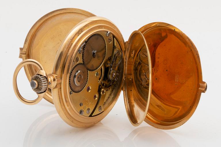 POCKET WATCH, hunter, Gèneve Schweiz, 54 mm.