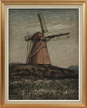 Karl Nordström · KARL NORDSTRÖM, krita, sign o dat. 1907.