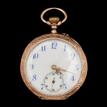 FICKUR, 14 k guld, sekelskiftet 1900.