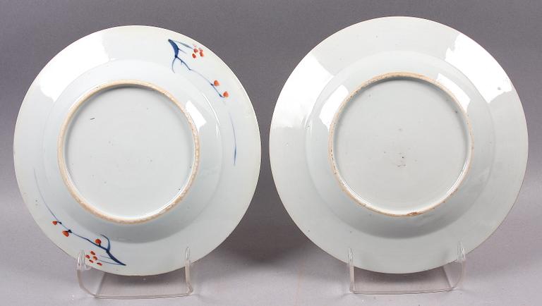 TALLRIKAR, 2+2, porslin, Kina Qianlong 1700-tal.